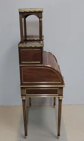Bureau Cylindre à Gradin Louis XVI en Acajou XIXe