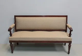 Banquette Restauration en Acajou XIXe