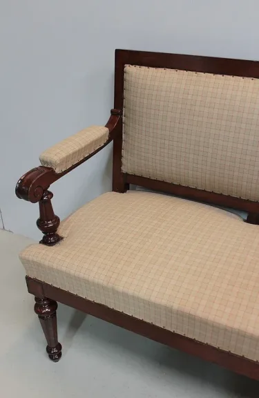 Banquette Restauration en Acajou XIXe