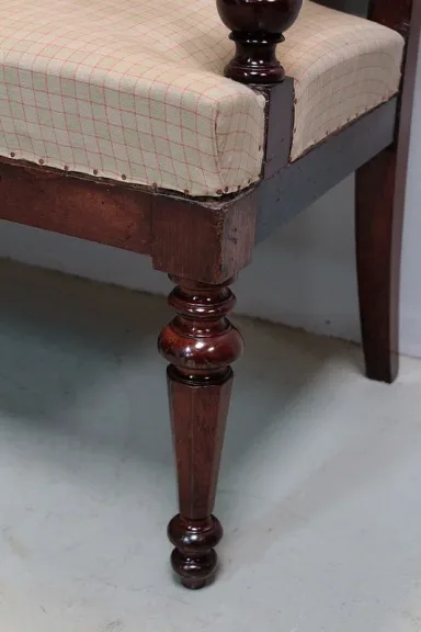 Banquette Restauration en Acajou XIXe