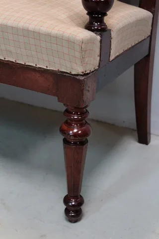 Banquette Restauration en Acajou XIXe