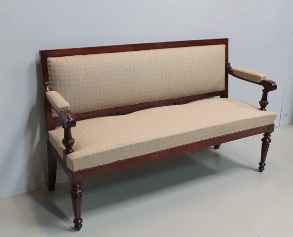 Banquette Restauration en Acajou XIXe
