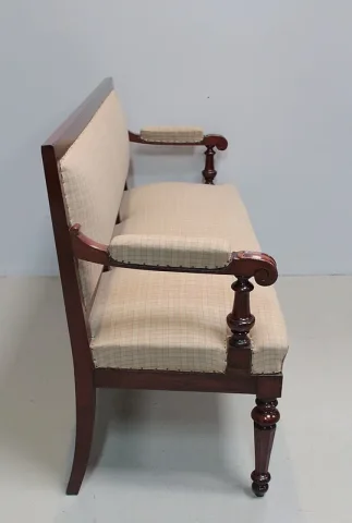 Banquette Restauration en Acajou XIXe