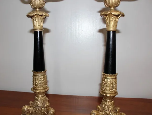 Paire de Candélabres en Bronze XIXe