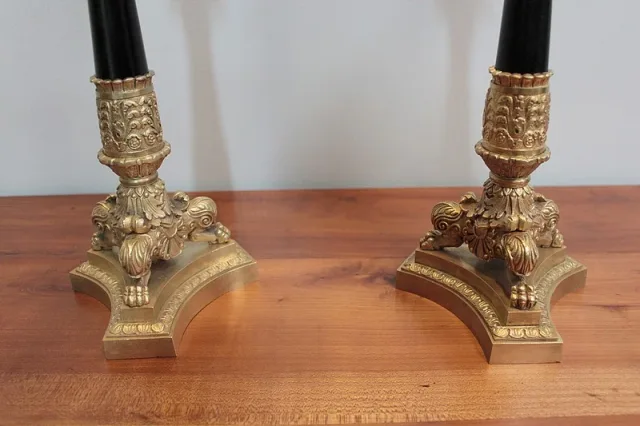 Paire de Candélabres en Bronze XIXe