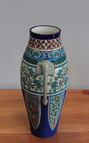 LONGWY ENAMEL VASE