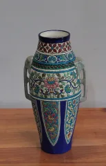 LONGWY EMAILLE VASE