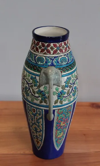 LONGWY EMAILLE VASE