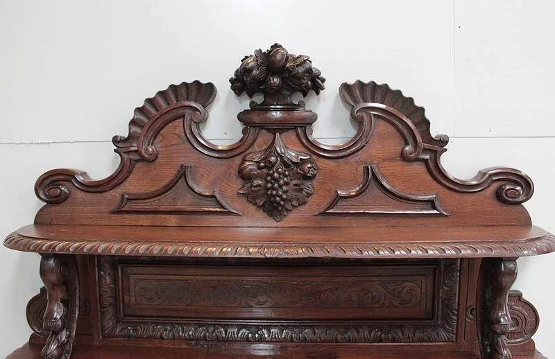 Buffet-Desserte esprit Renaissance en Chêne 1900