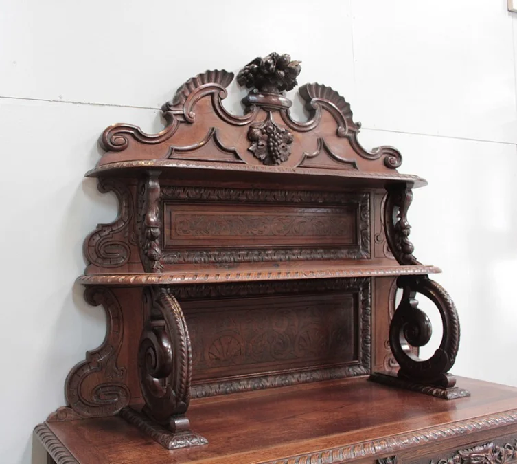 Buffet-Desserte esprit Renaissance en Chêne 1900