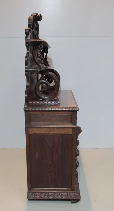 Buffet-Desserte esprit Renaissance en Chêne 1900