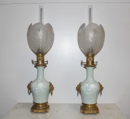 COPPIA DI LAMPADE OLIO