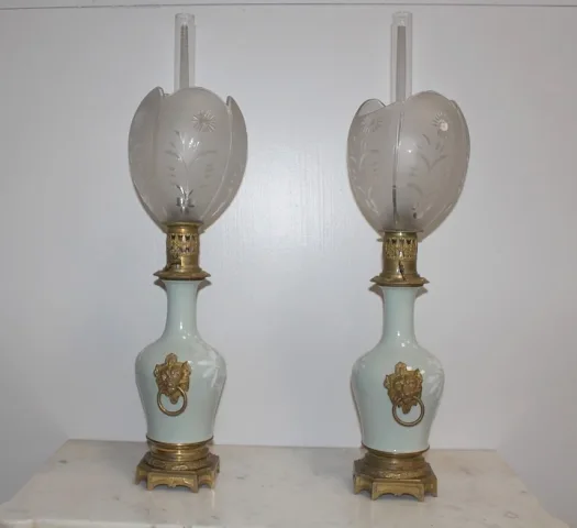 COPPIA DI LAMPADE OLIO