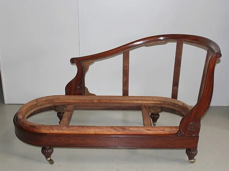 Méridienne Restauration  en Acajou de Cuba XIXe