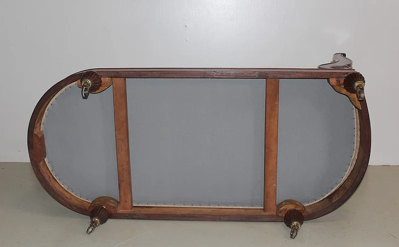 Méridienne Restauration  en Acajou de Cuba XIXe