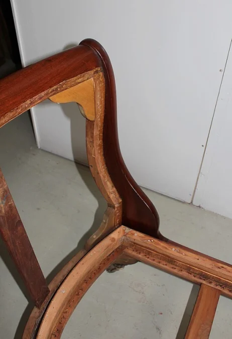 Méridienne Restauration  en Acajou de Cuba XIXe
