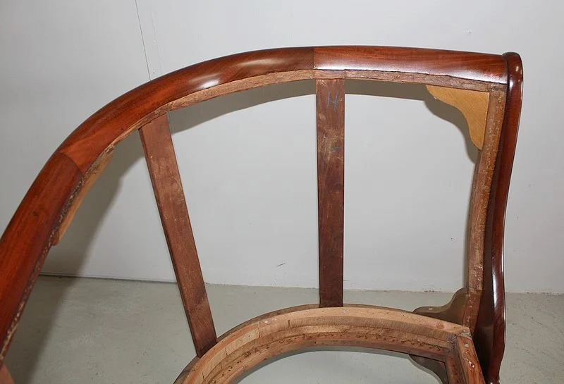 Méridienne Restauration  en Acajou de Cuba XIXe