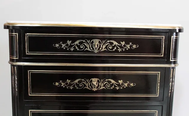 Semainier NAPOLEON III Bois Noirci  XIXe