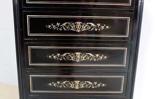 Semainier NAPOLEON III Bois Noirci  XIXe