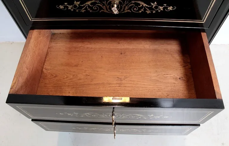 Semainier NAPOLEON III Bois Noirci  XIXe