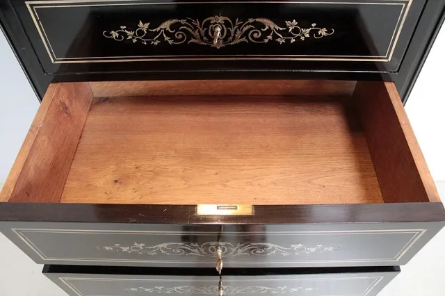 Semainier NAPOLEON III Bois Noirci  XIXe