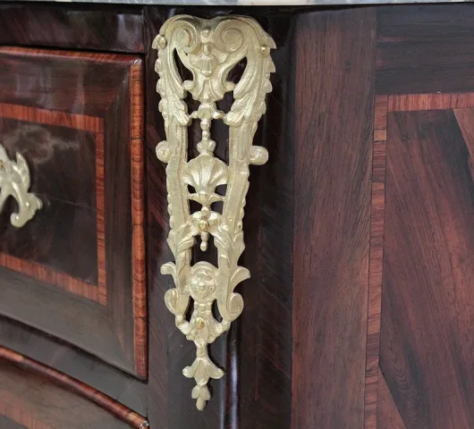 Commode Louis XIV - Louis XV en Marqueterie XVIIIe