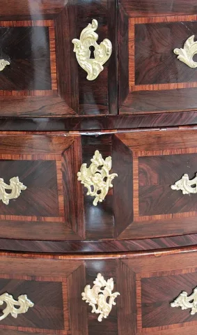 Commode Louis XIV - Louis XV en Marqueterie XVIIIe