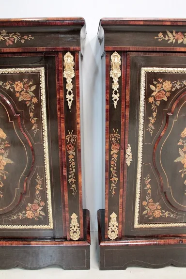 Paire de Meubles NAPOLEON III Marqueterie XIXe
