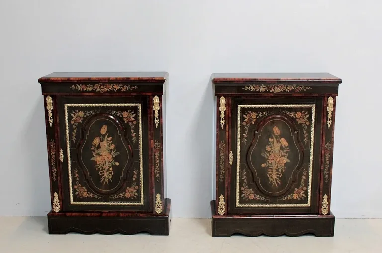 Paire de Meubles NAPOLEON III Marqueterie XIXe