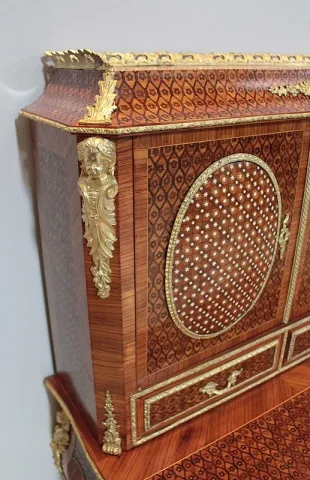 "Bonheur du Jour" NAPOLEON III  en Marqueterie XIXe