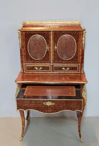 "Bonheur du Jour" NAPOLEON III  en Marqueterie XIXe