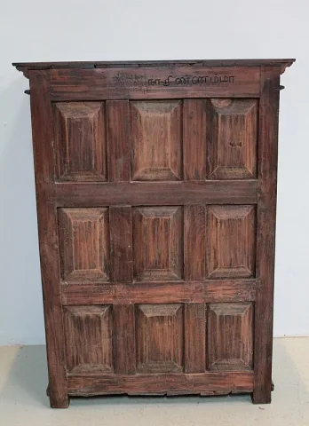 Petite Armoire à Epices goût Louis XIV en Teck INDE XIXe
