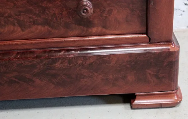 Chiffonnier en Ronce d'Acajou XIXe