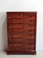 Chiffonnier en Ronce d'Acajou XIXe