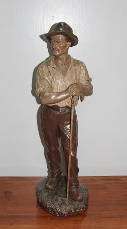 PLASTER STATUE SIGNED JOLIVEAUX