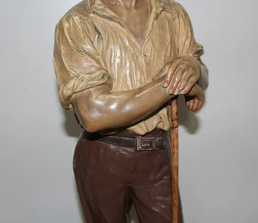 PLASTER STATUE SIGNED JOLIVEAUX