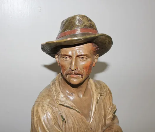 PLASTER STATUE SIGNED JOLIVEAUX