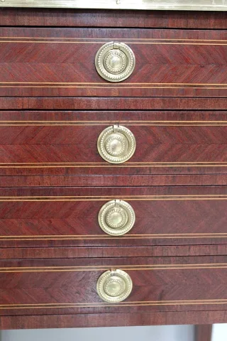 Table-Chiffonnière Louis XVI en Marqueterie XIXe