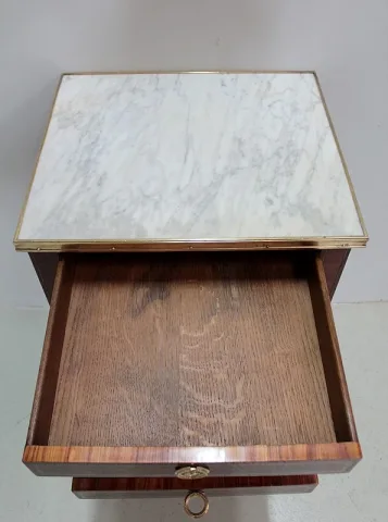 Table-Chiffonnière Louis XVI en Marqueterie XIXe