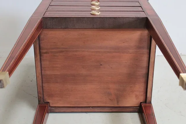 Table-Chiffonnière Louis XVI en Marqueterie XIXe