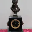 Pendulette marbre noir & bronze 1900