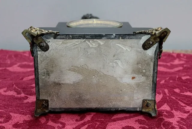 Pendulette marbre noir & bronze 1900