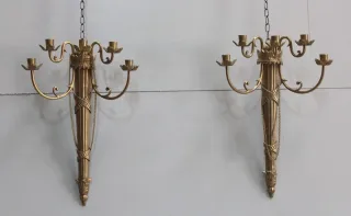PAAR LOUIS XVI STIJL MUURLICHTEN