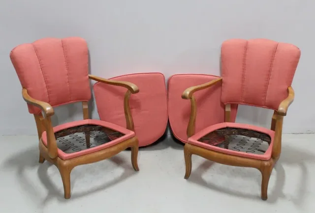Paire de fauteuils Bridge 1940