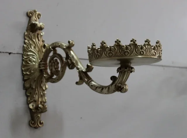 Élégante paire d'appliques porte-torchères XIXème