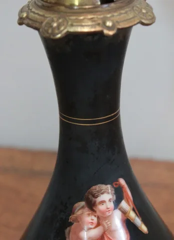 PAIR OF OIL LAMPS