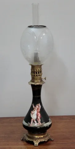 PAIR OF OIL LAMPS