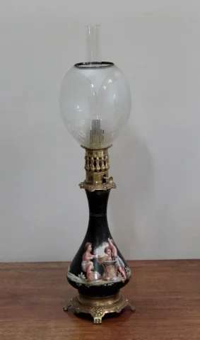 PAIR OF OIL LAMPS