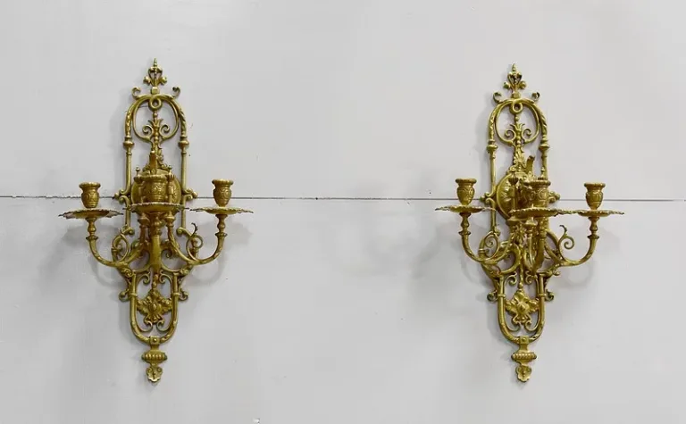 Paire d'appliques en bronze - XIXème