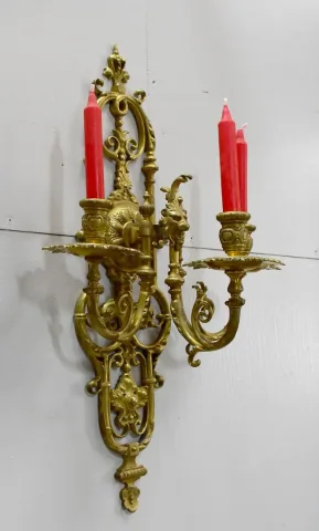 Paire d'appliques en bronze - XIXème